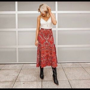 Thurly midi skirt